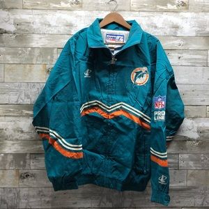 Miami Dolphins Vintage Full Zip Up NFL Jacket